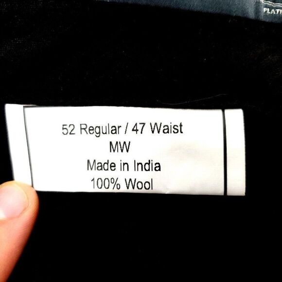 Pronto Uomo Platinum Wool Dress‎ Pants 43/28 Gray Flat Font High Rise - Picture 3 of 7